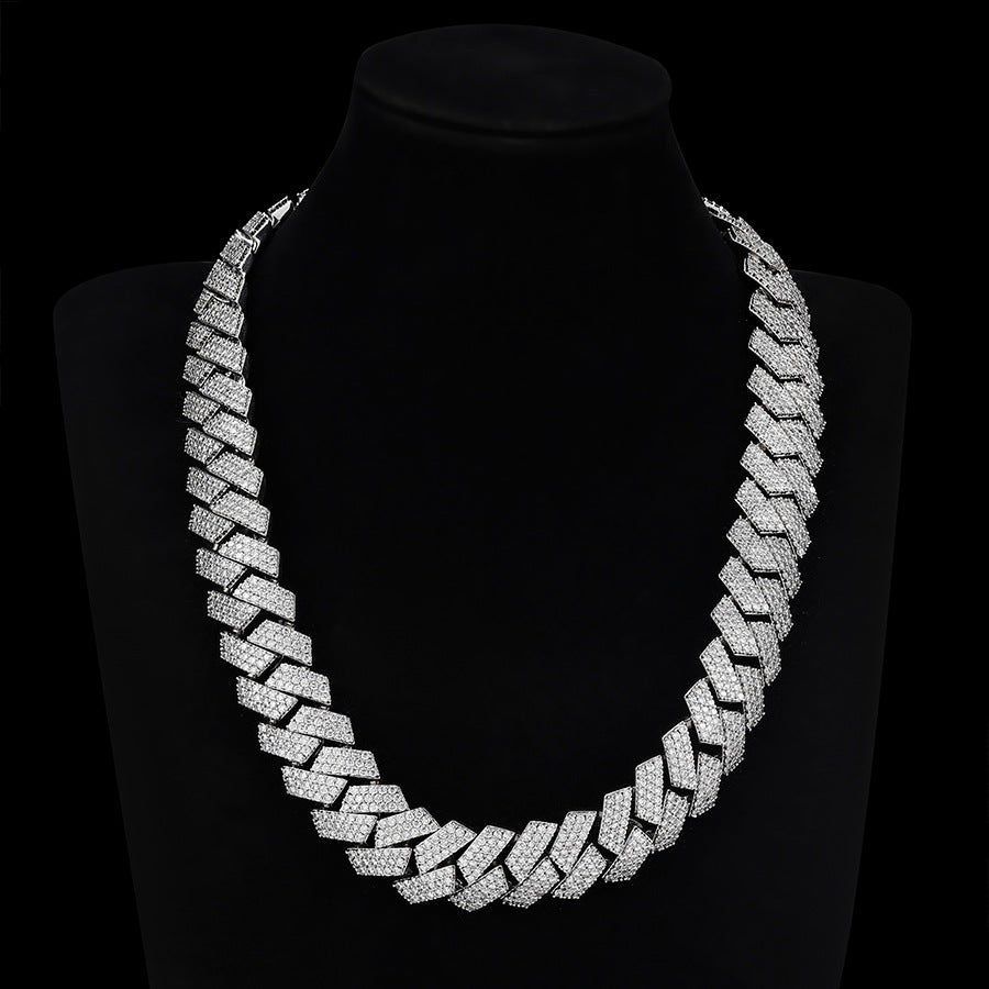 20mm Elite Prong Cuban Chain With Extended Clasp