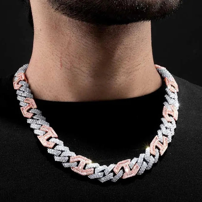 15MM Curban Chain - Baguette Curb Chain | ICEEDRIP