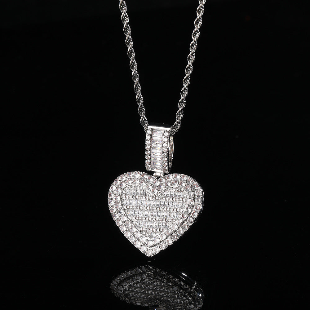 Custom Locket Heart Photo Pendant