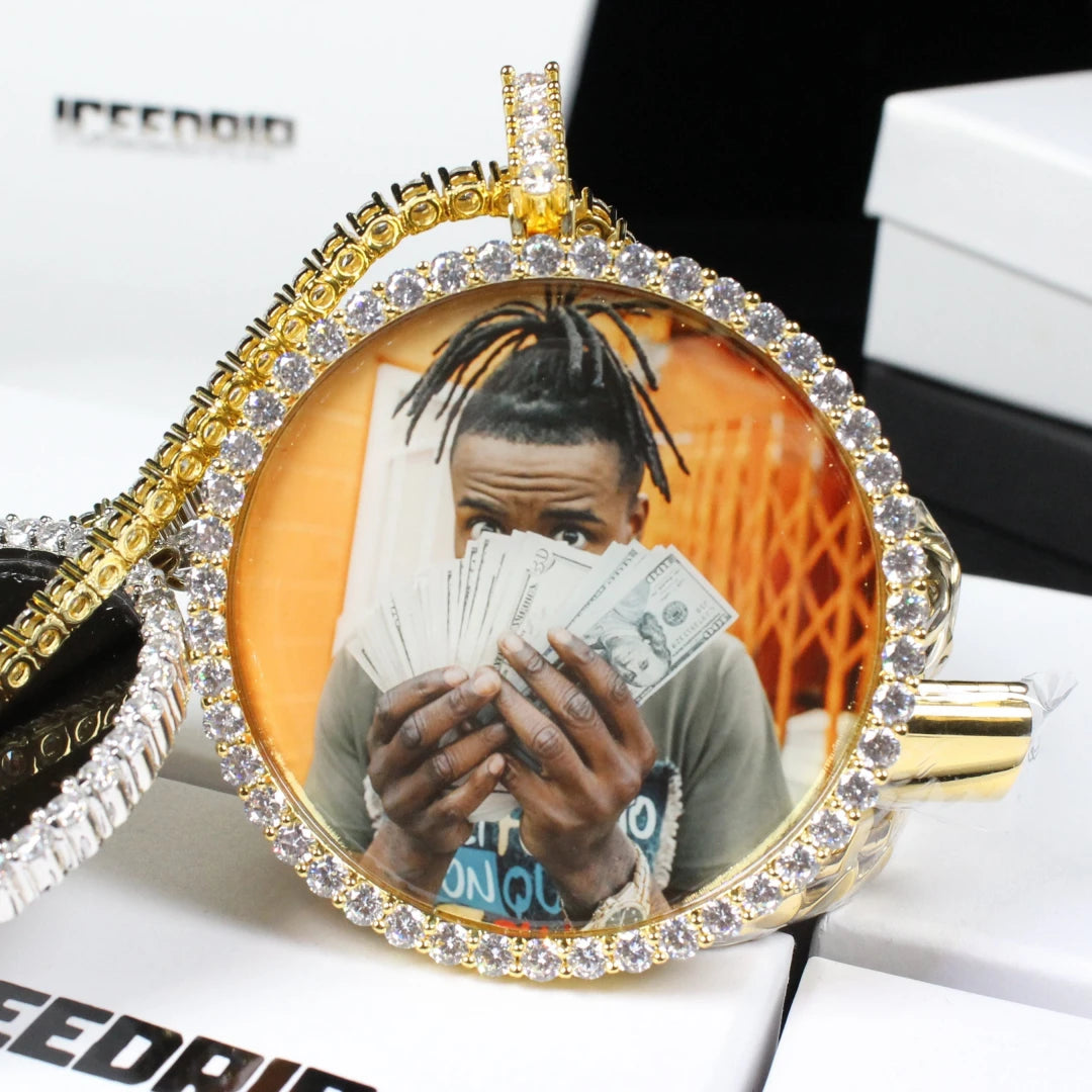 3D Large Circle Custom Picture Pendant