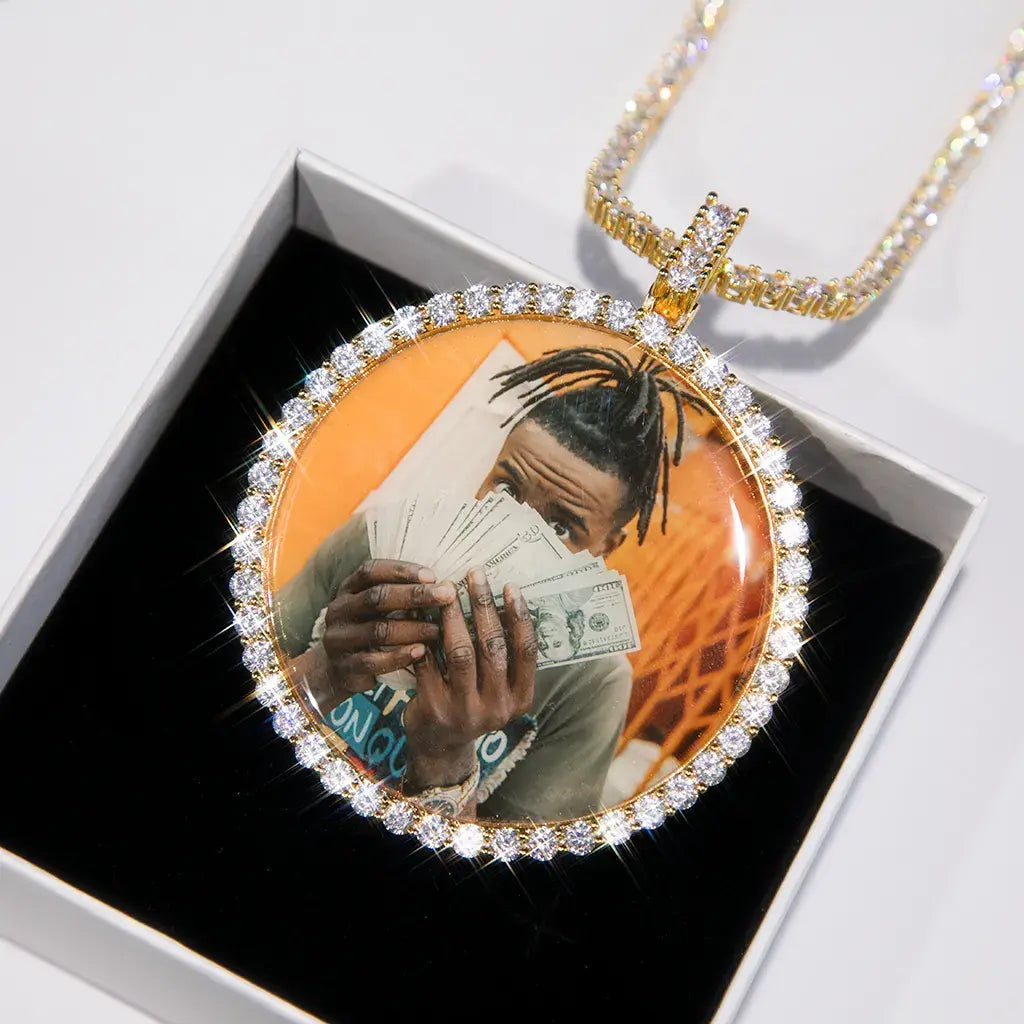 3D Large Circle Custom Picture Pendant
