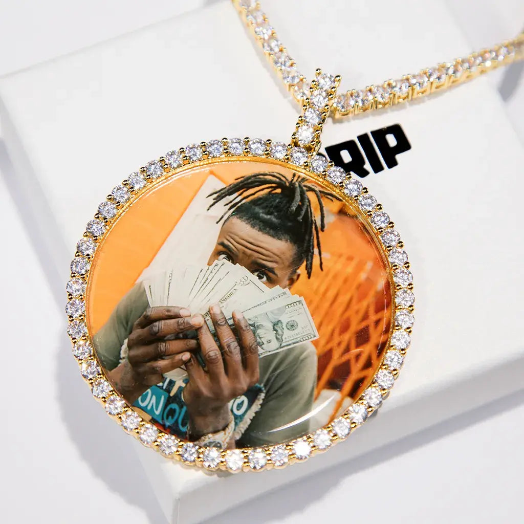 3D Large Circle Custom Picture Pendant