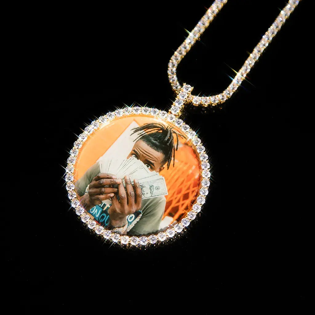 3D Large Circle Custom Picture Pendant
