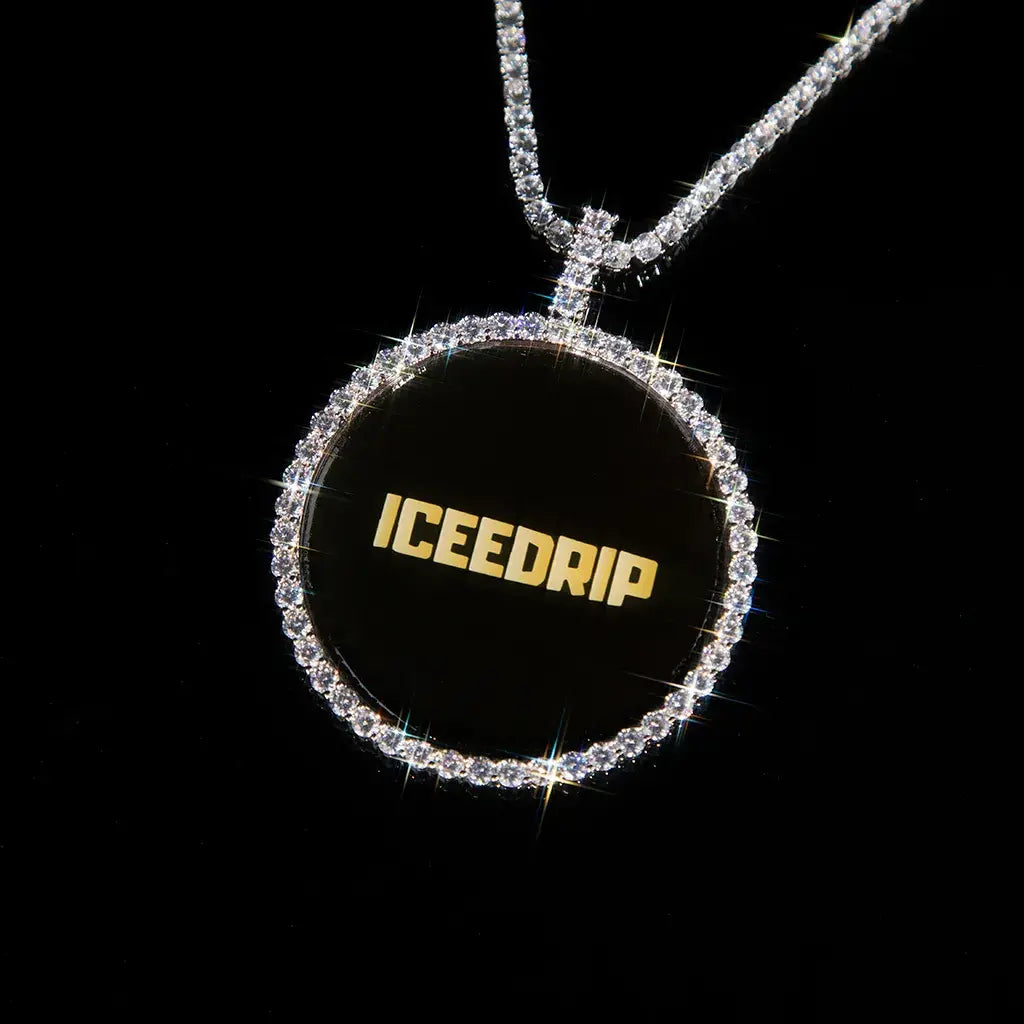 3D Large Circle Custom Picture Pendant