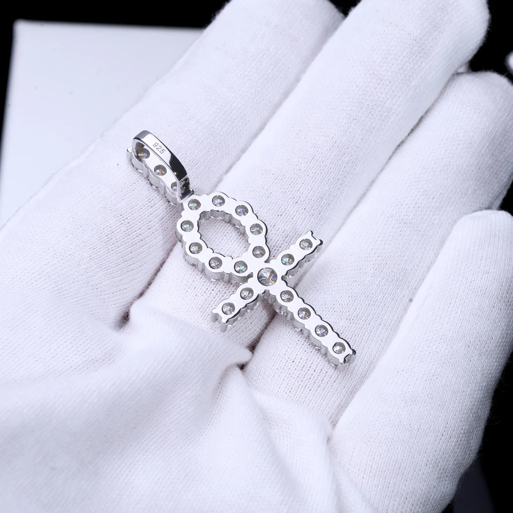 4.81 Carat VVS Moissanite Ankh Necklace_ICEEDRIP JEWELRY