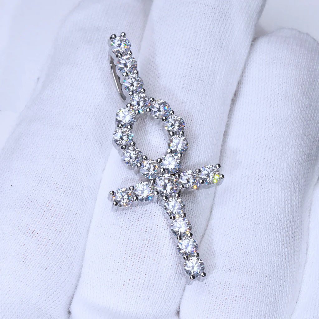 4.81 Carat VVS Moissanite Ankh Necklace_ICEEDRIP JEWELRY