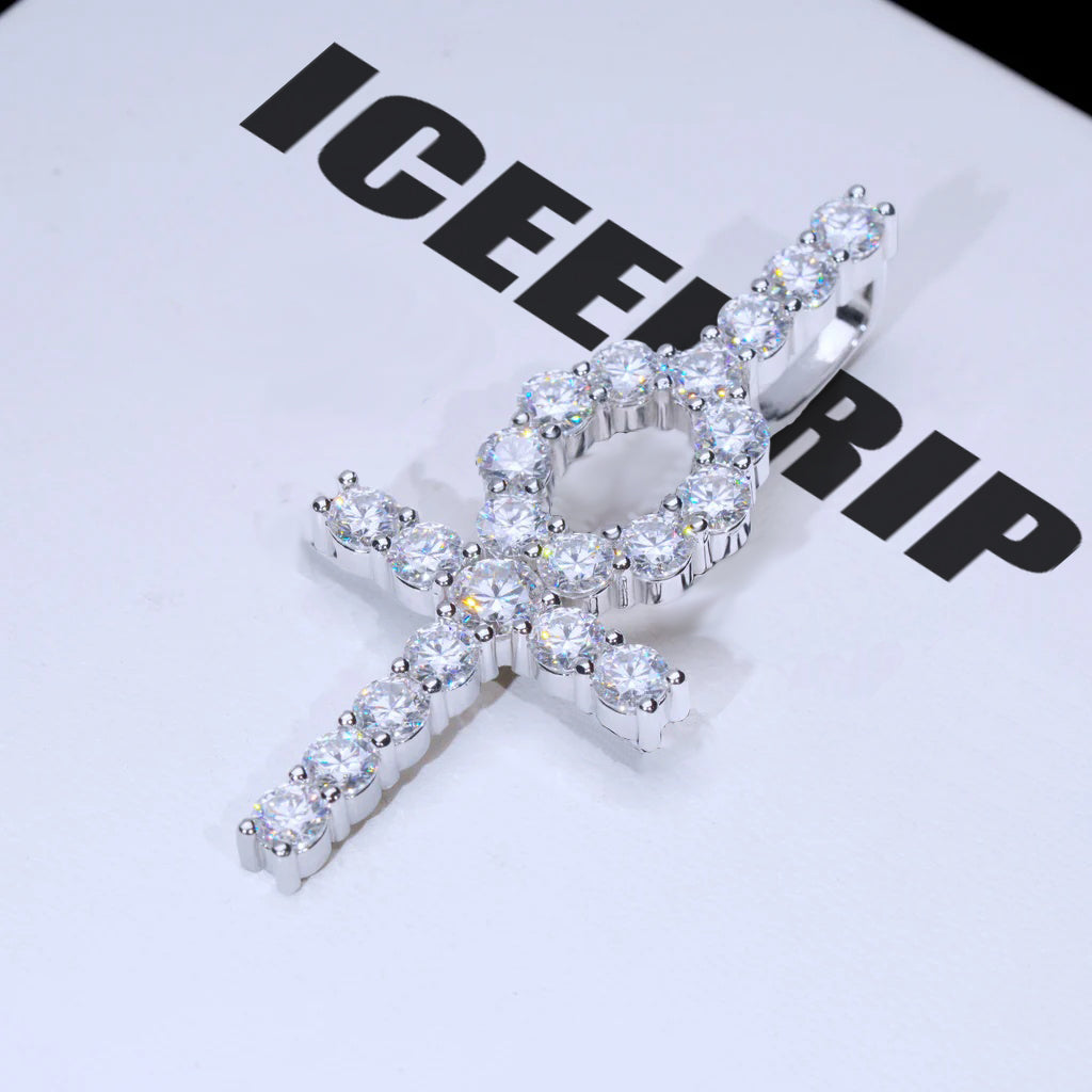 4.81 Carat VVS Moissanite Ankh Necklace_ICEEDRIP JEWELRY