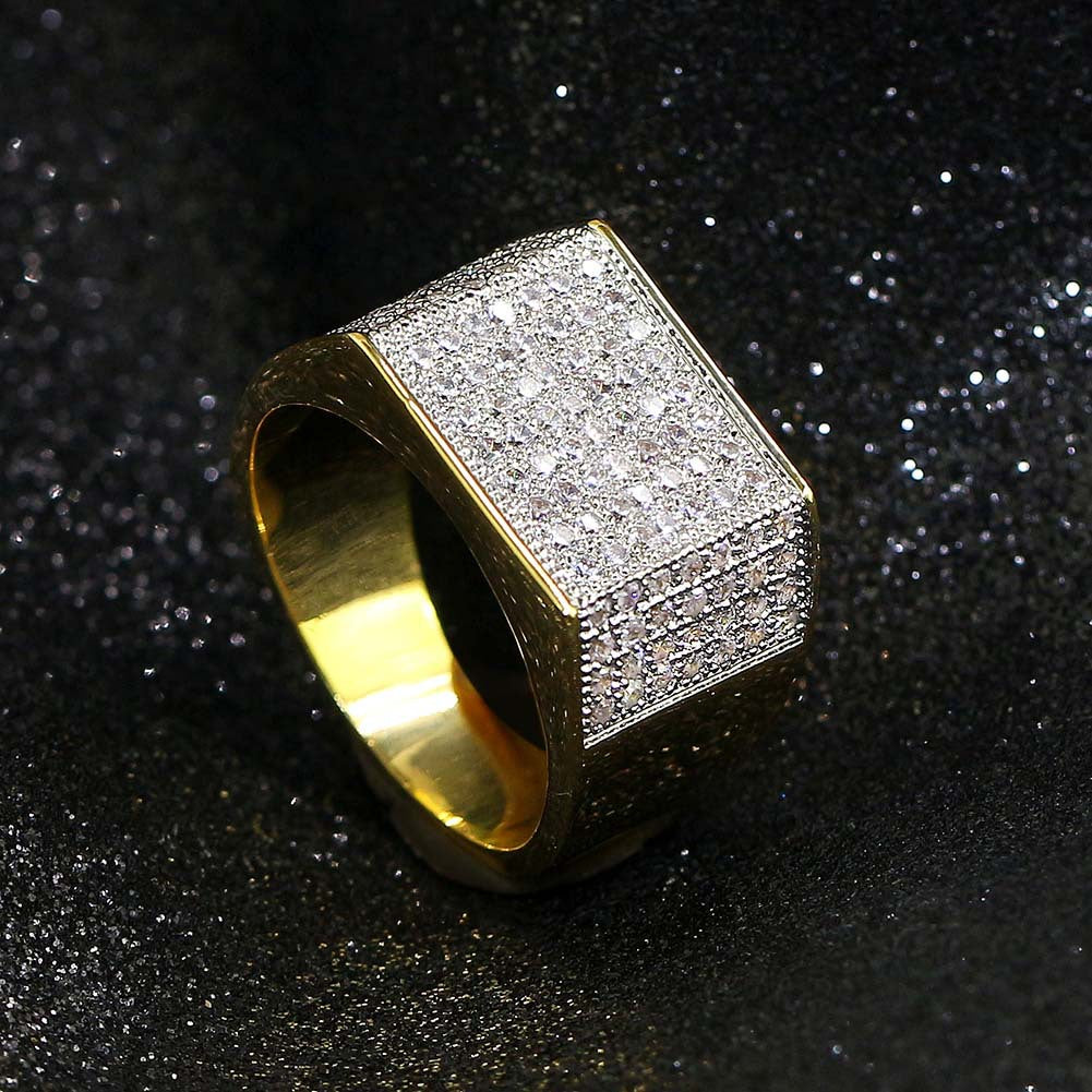 UPDATED Square gold-plated ring