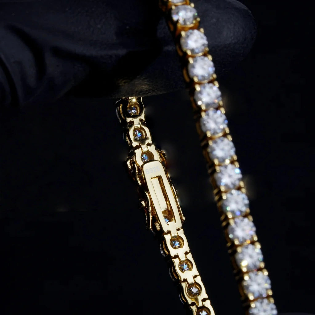 4MM_925S_ &__VVS_Moissanite_Tennis_Bracelet_18K_Gold_ICEEDRIP_JEWELRY