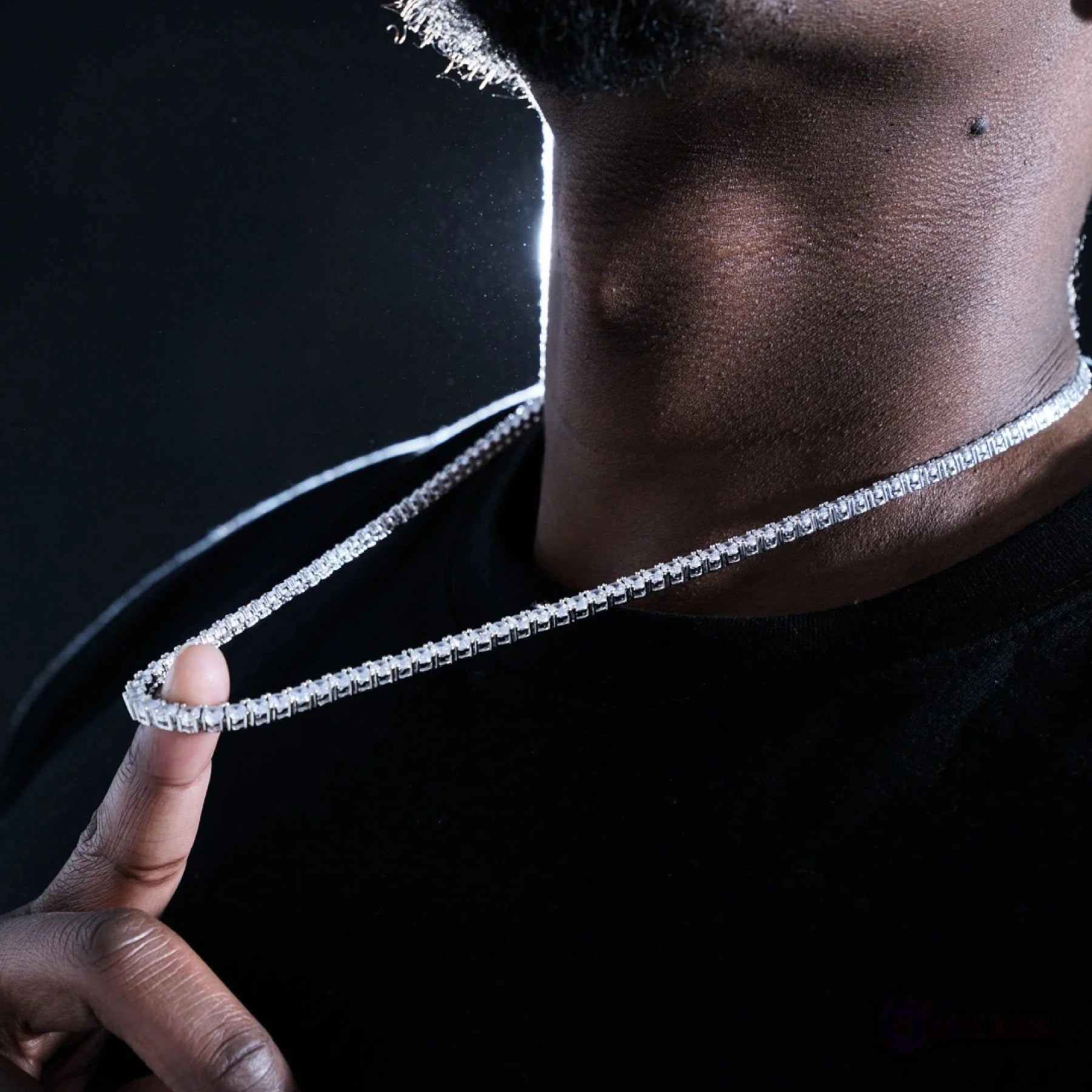 4MM S925 & VVS Moissanite Tennis Chain White Gold