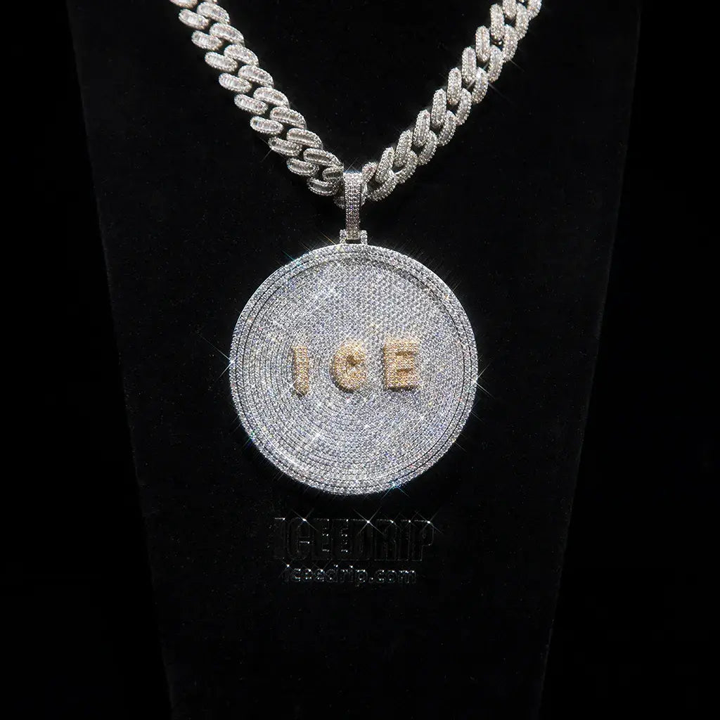 Custom 3D Big Disc Letters Necklace05_ICEEDRIP
