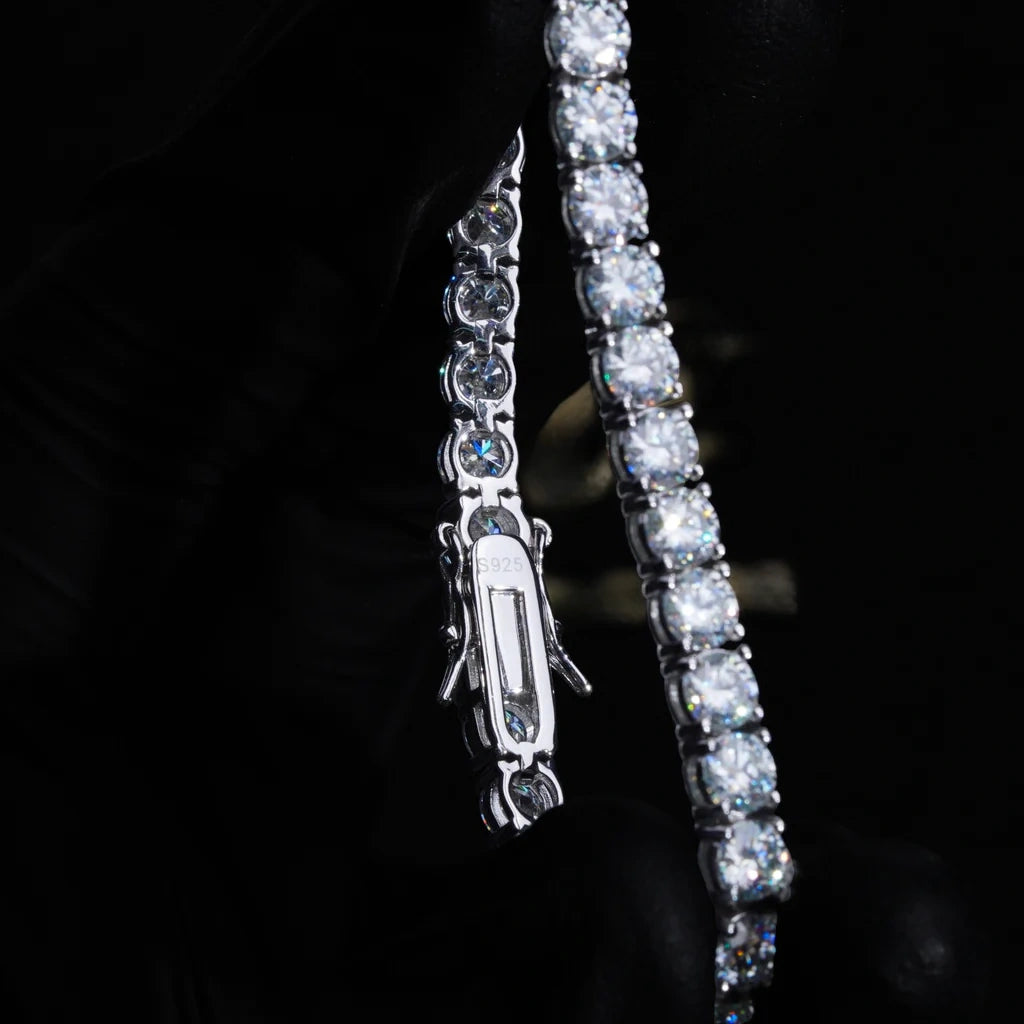 5MM 925S & VVS Moissanite Tennis Bracelet White Gold