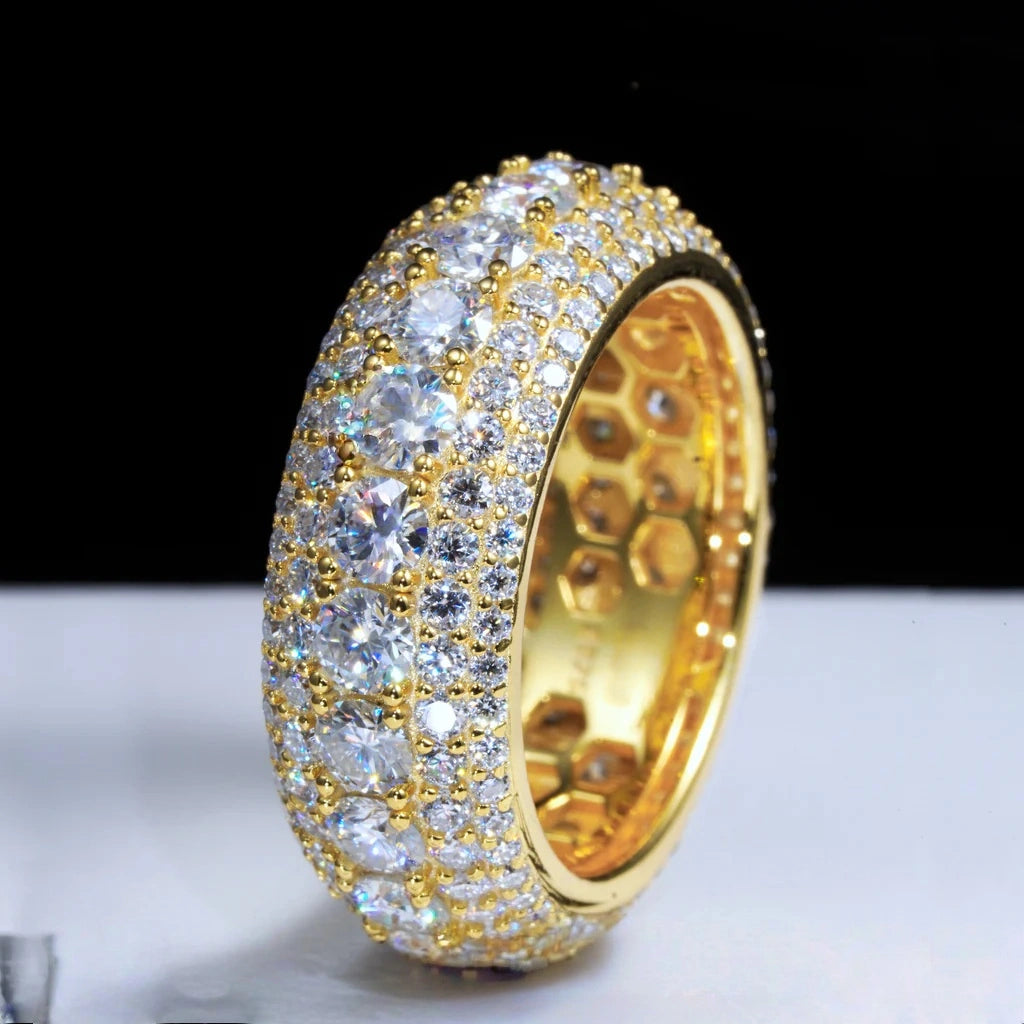 925S & VVS Moissanite Layered Ring 18K Gold