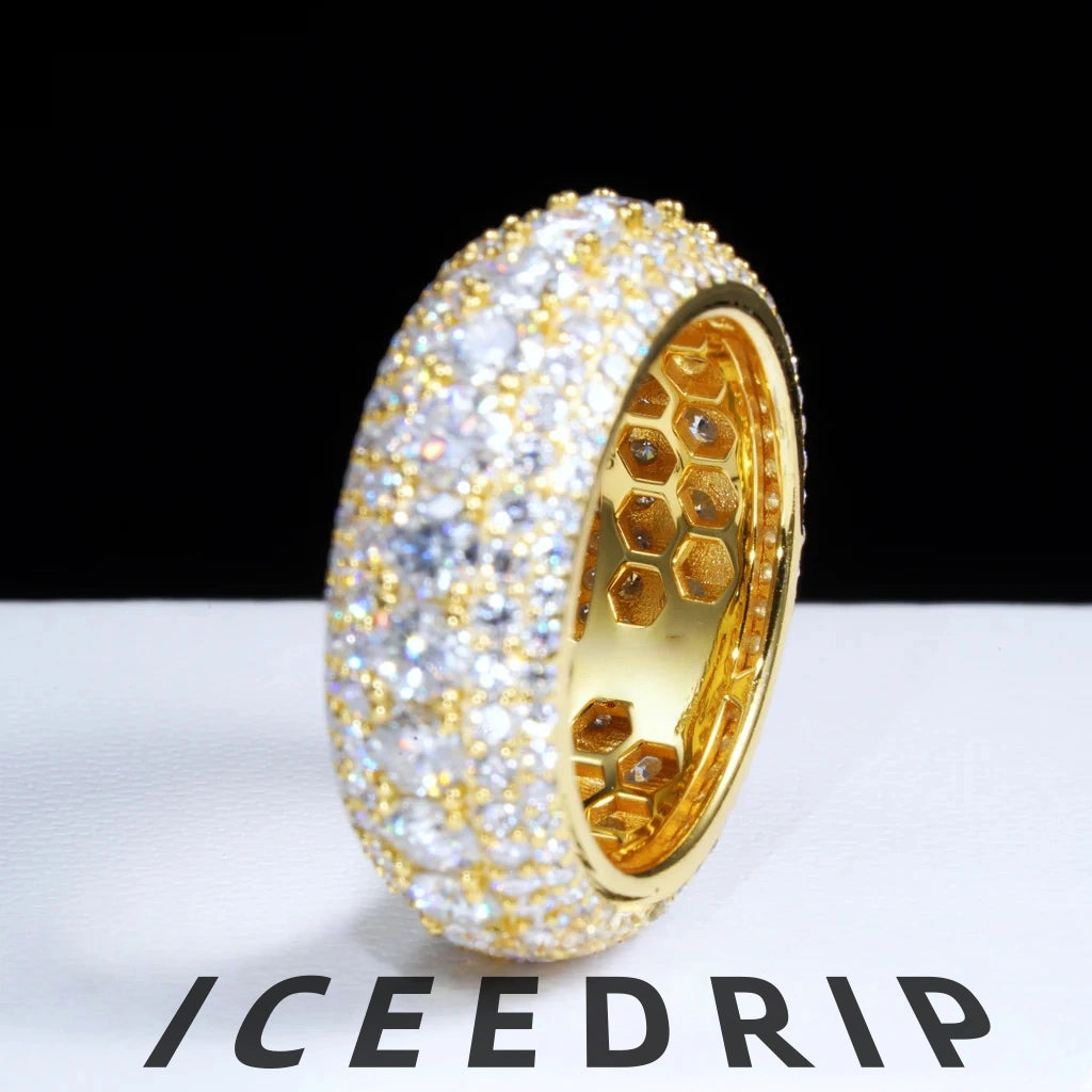 925S & VVS Moissanite Layered Ring 18K Gold