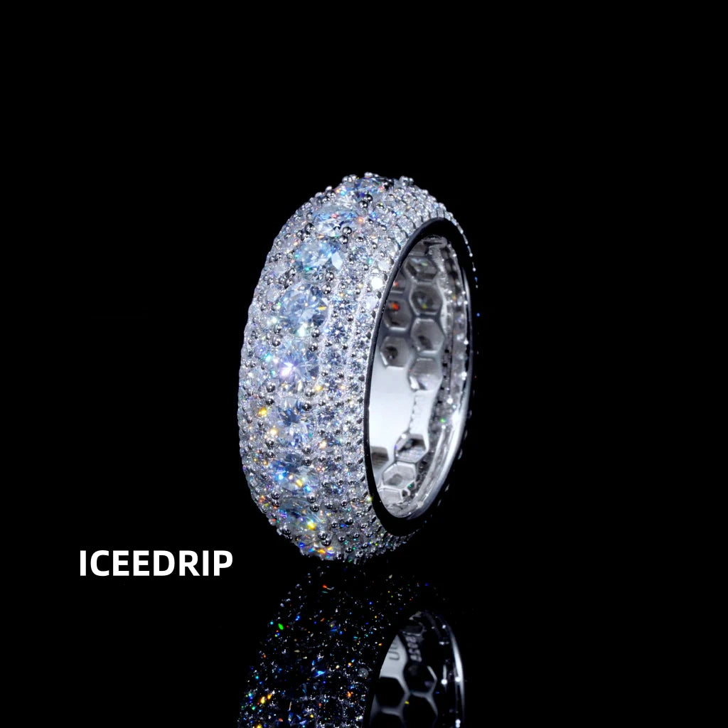 925S & VVS Moissanite Layered Ring White Gold