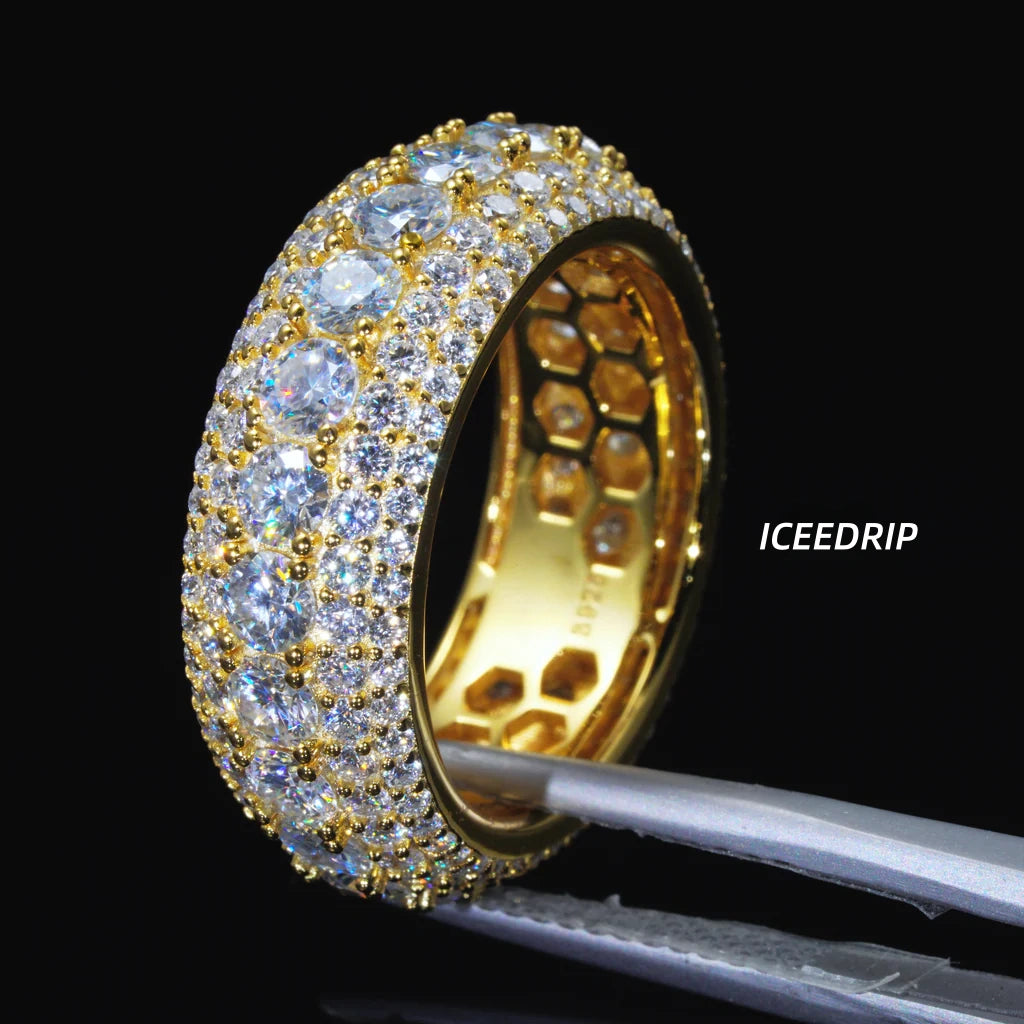 925S & VVS Moissanite Layered Ring 18K Gold