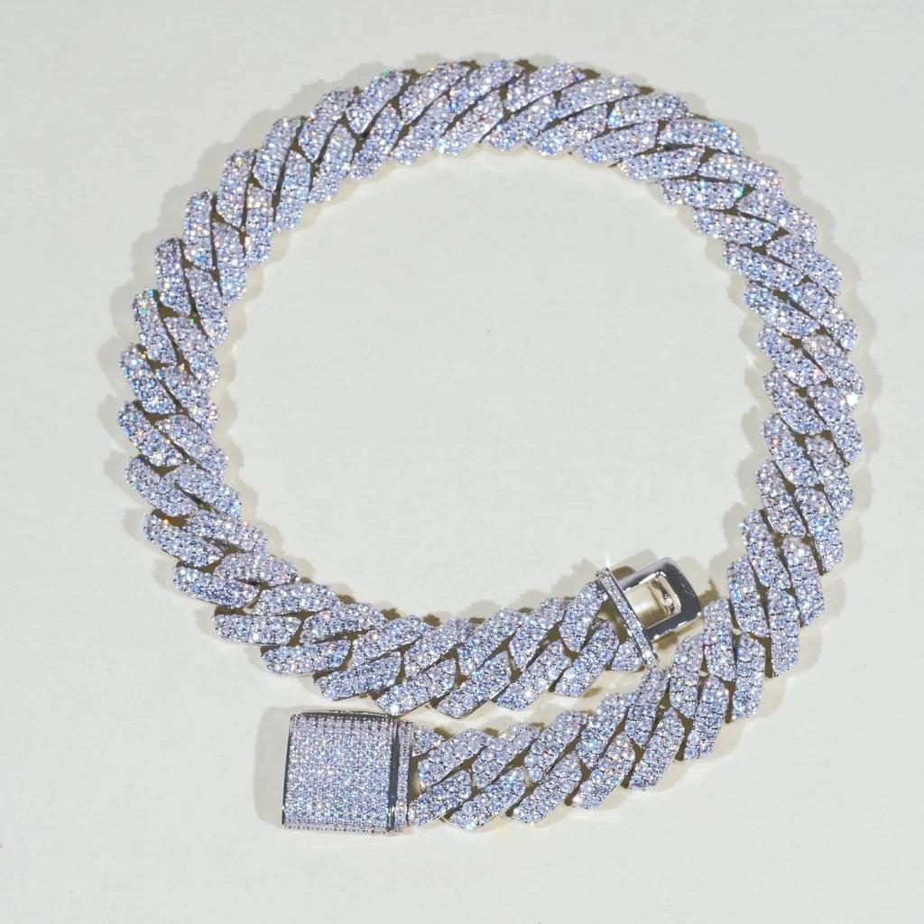 19mm 2-Row Iced Prong Cuban Chain | IceeDrip Jewelz – ICEEDRIP 19mm 2-Row Iced Prong Cuban Chain | IceeDrip Jewelz – ICEEDRIP