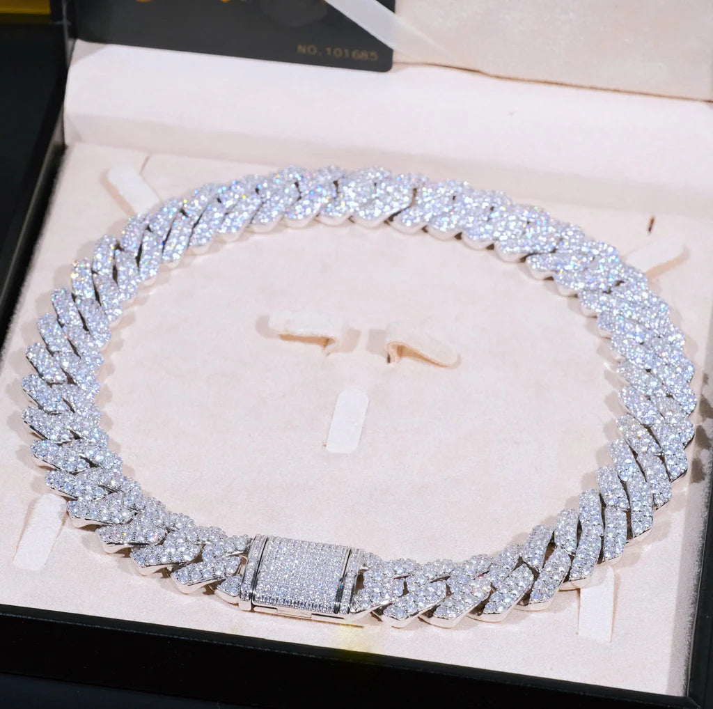 19mm 2-Row Iced Prong Cuban Chain | IceeDrip Jewelz – ICEEDRIP 19mm 2-Row Iced Prong Cuban Chain | IceeDrip Jewelz – ICEEDRIP