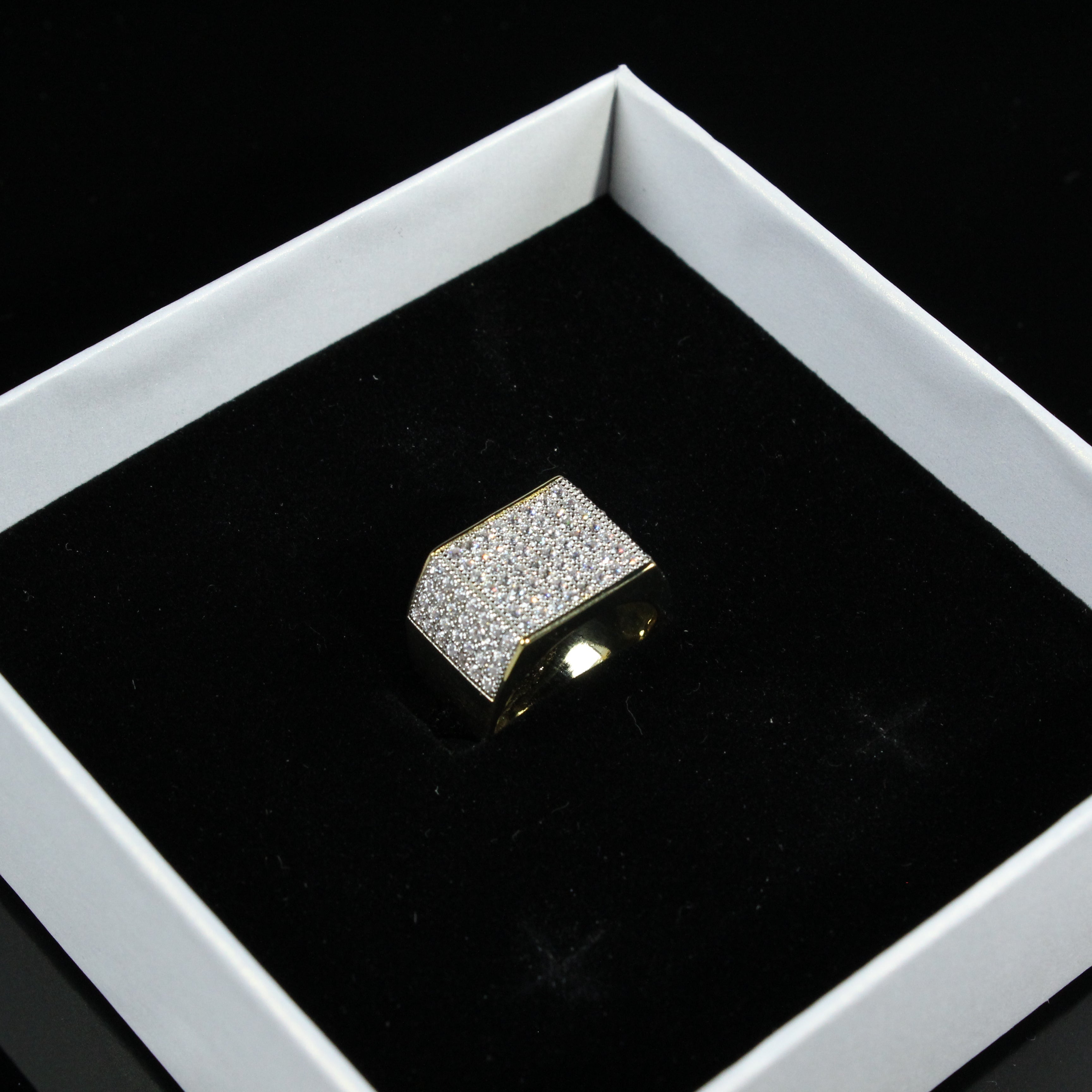 UPDATED Square gold-plated ring