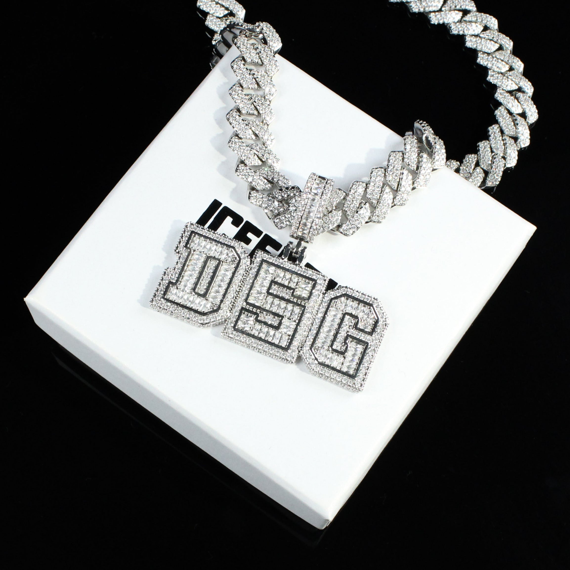 Custom Letters Baguette Necklace