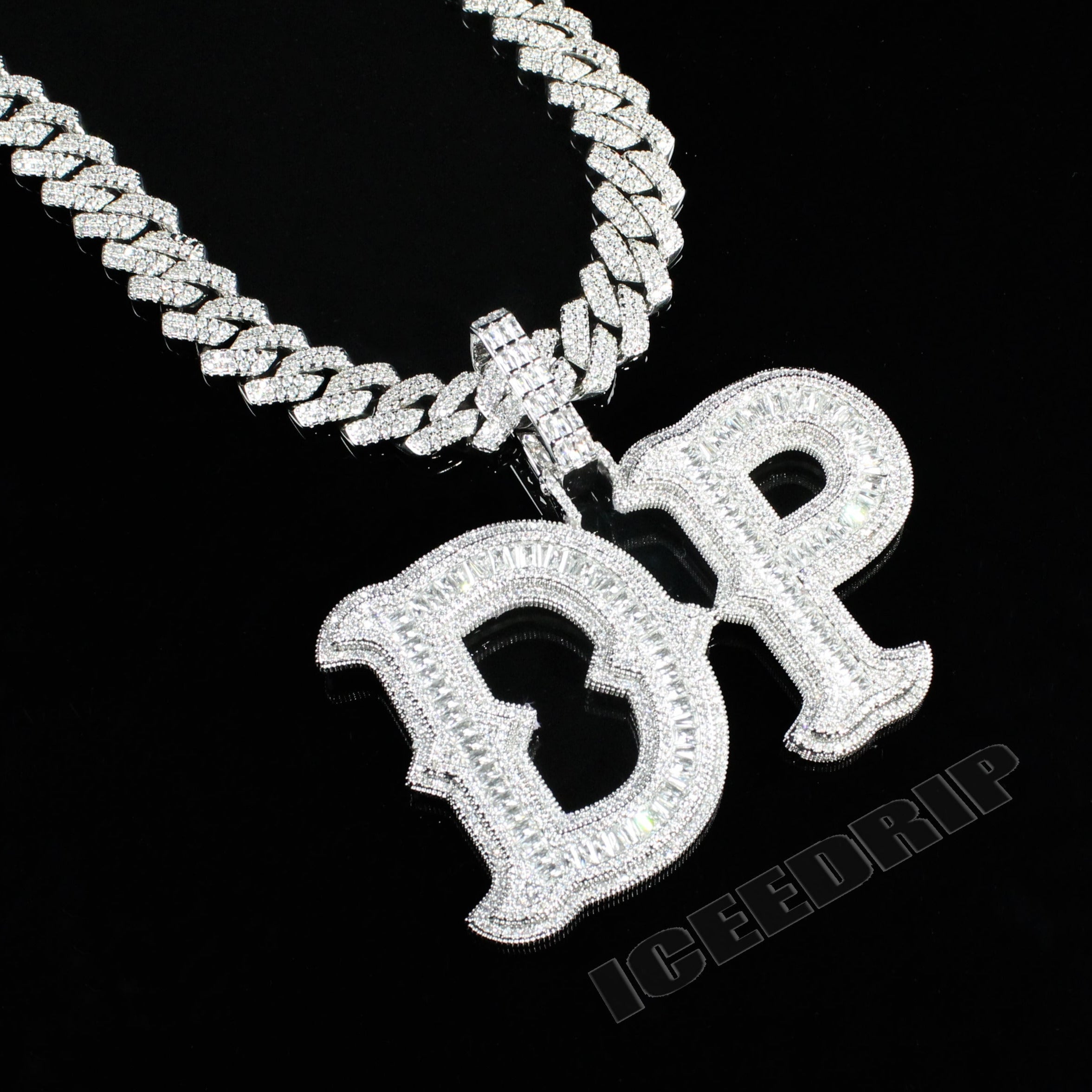 Custom Thorns Baguette Letters Pendant