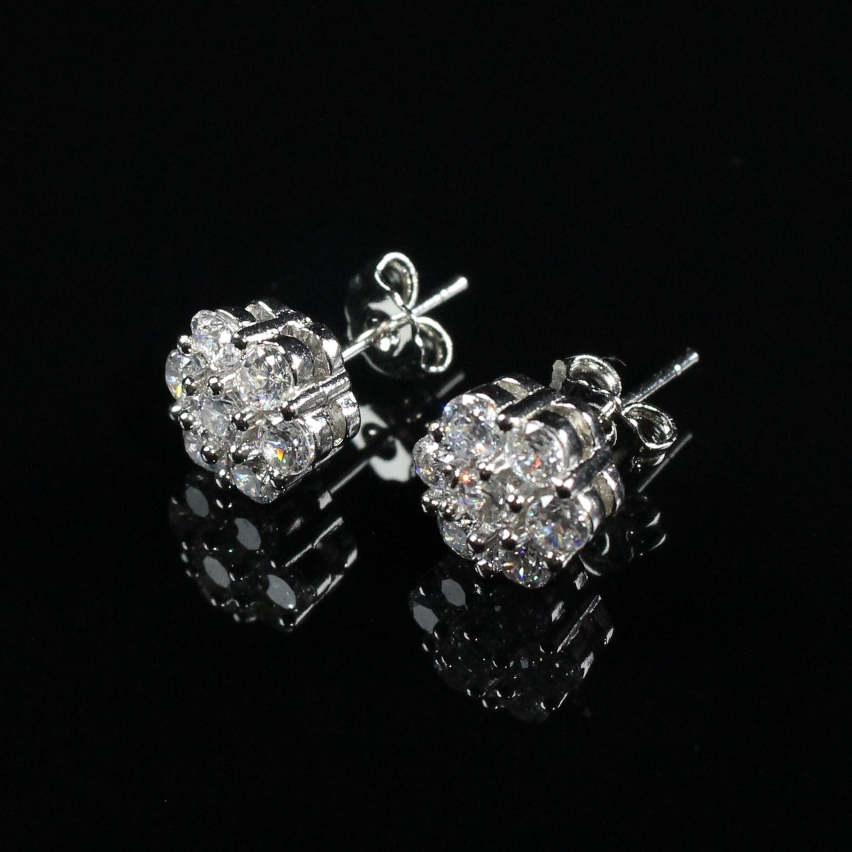 New Iced Flower stud earrings