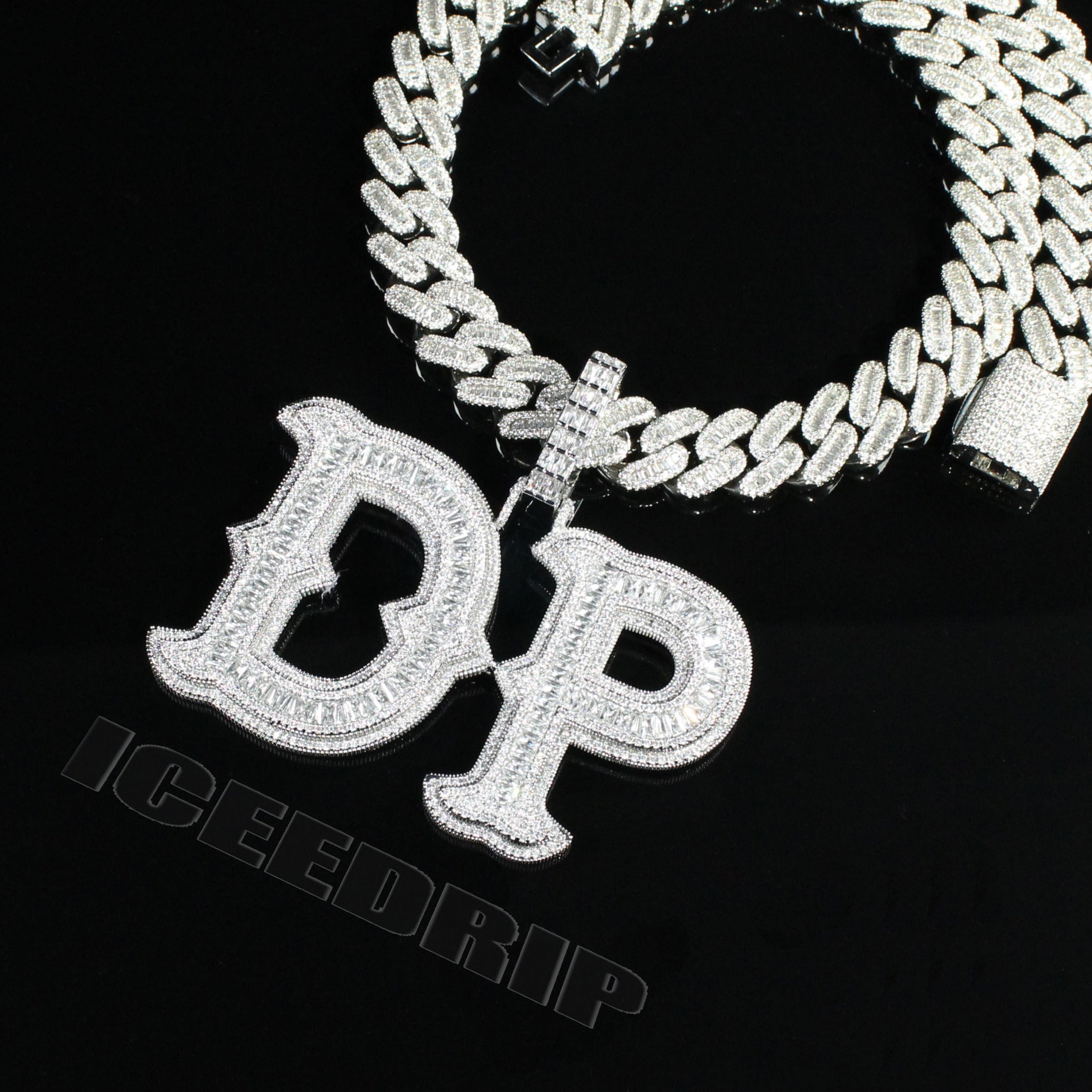 Custom Thorns Baguette Letters Pendant