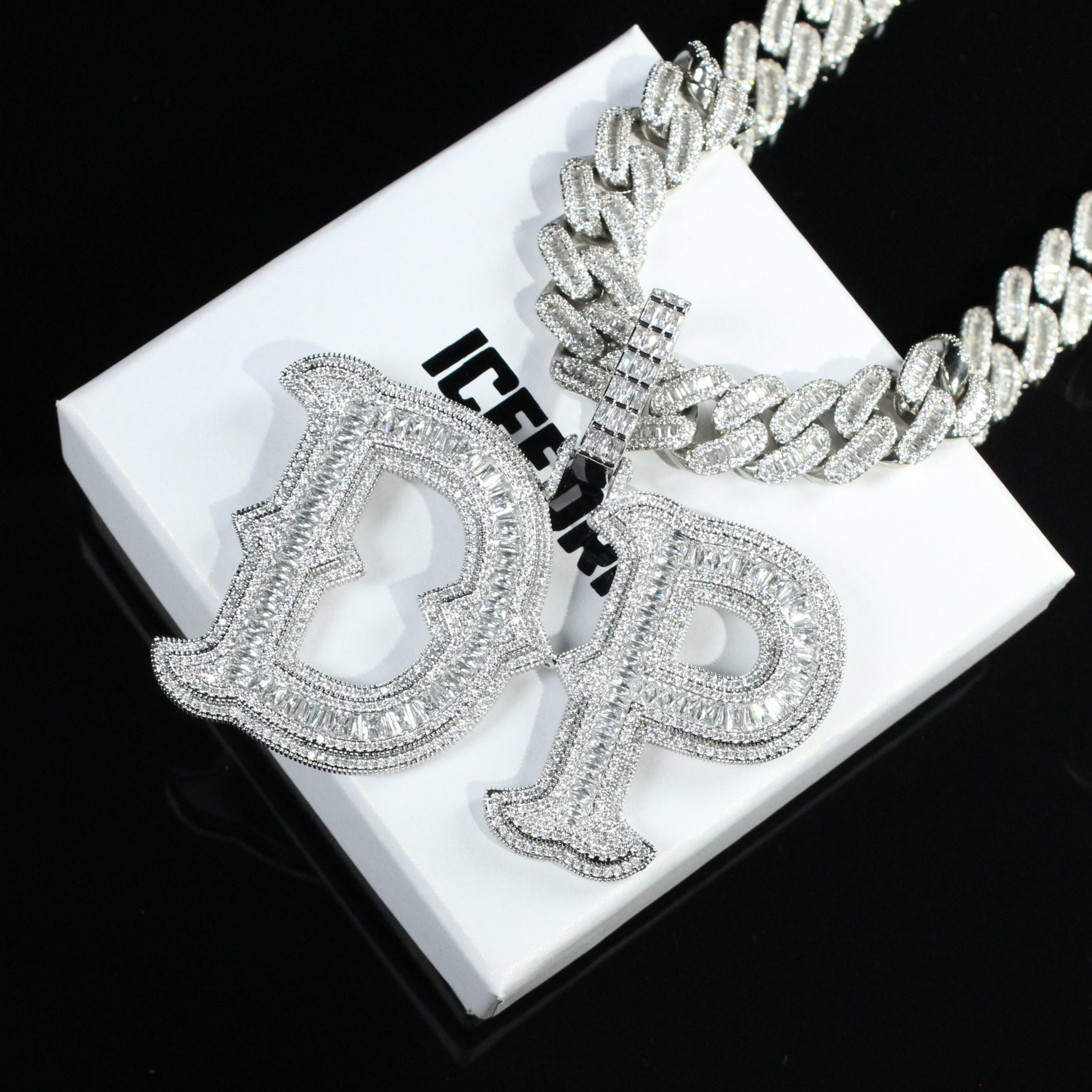 Custom Thorns Baguette Letters Pendant