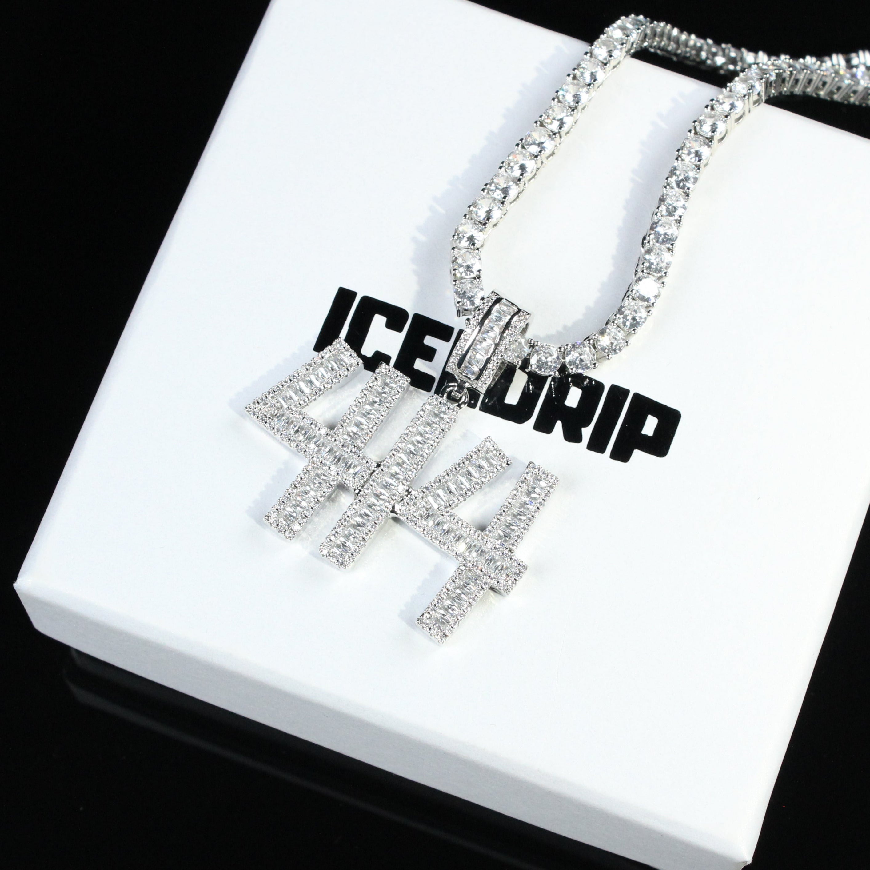Iced Out Baguette Custom Letter Necklace