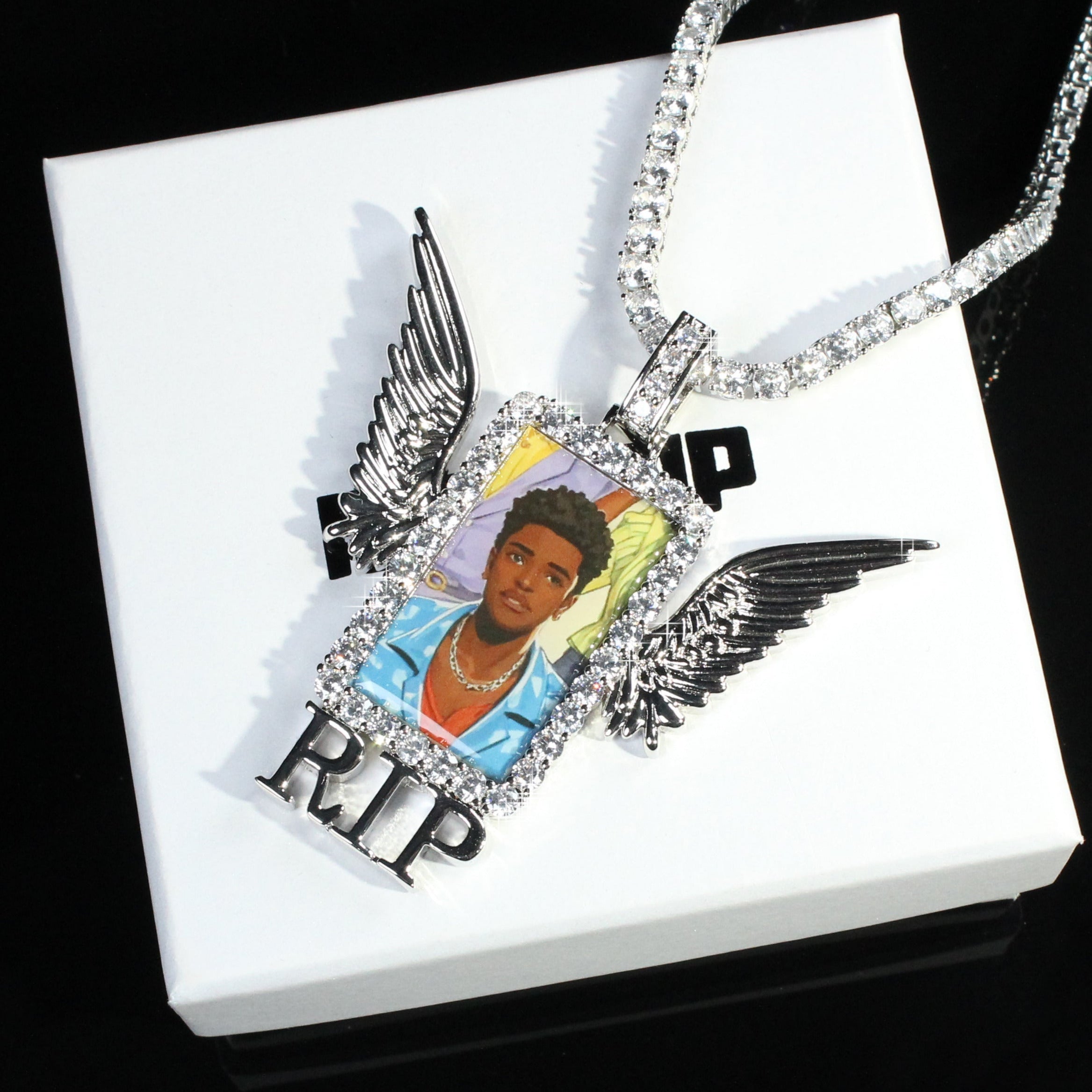 RIP WING 3D CUSTOM PICTURE PENDANT