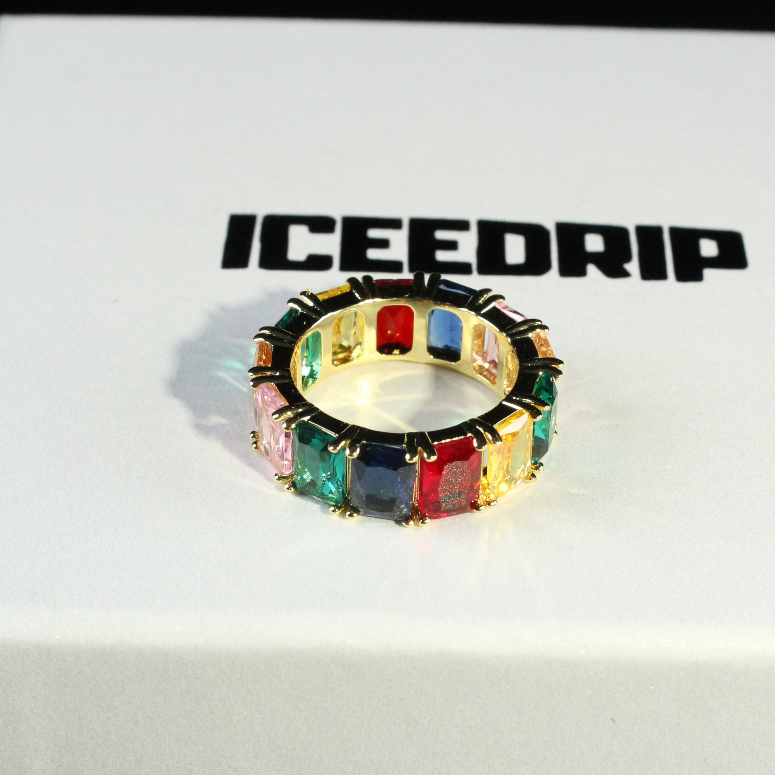 LIMITED Gold-Plated Micro-inlay Rainbow Ring