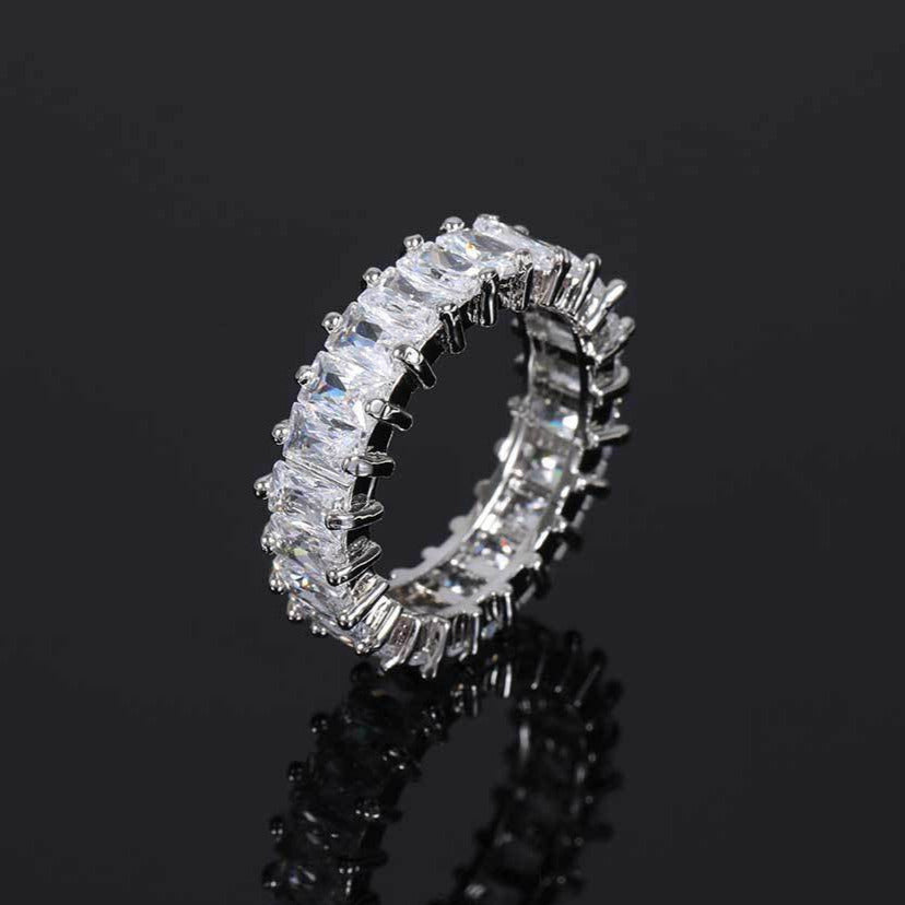 Anillo de fidelidad de talla baguette de 6 mm