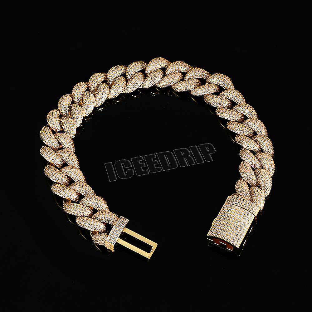 5-Row 15mm Iced Cuban Bracelet