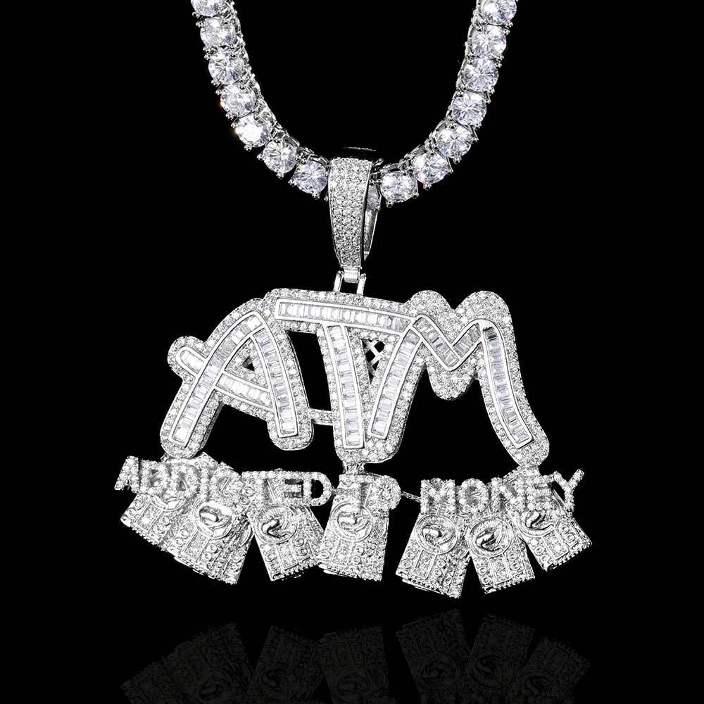 18K Gold-Plated ATM Iced Pendant