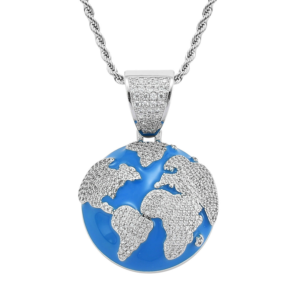 18K Gold-Plated Earth Pendant