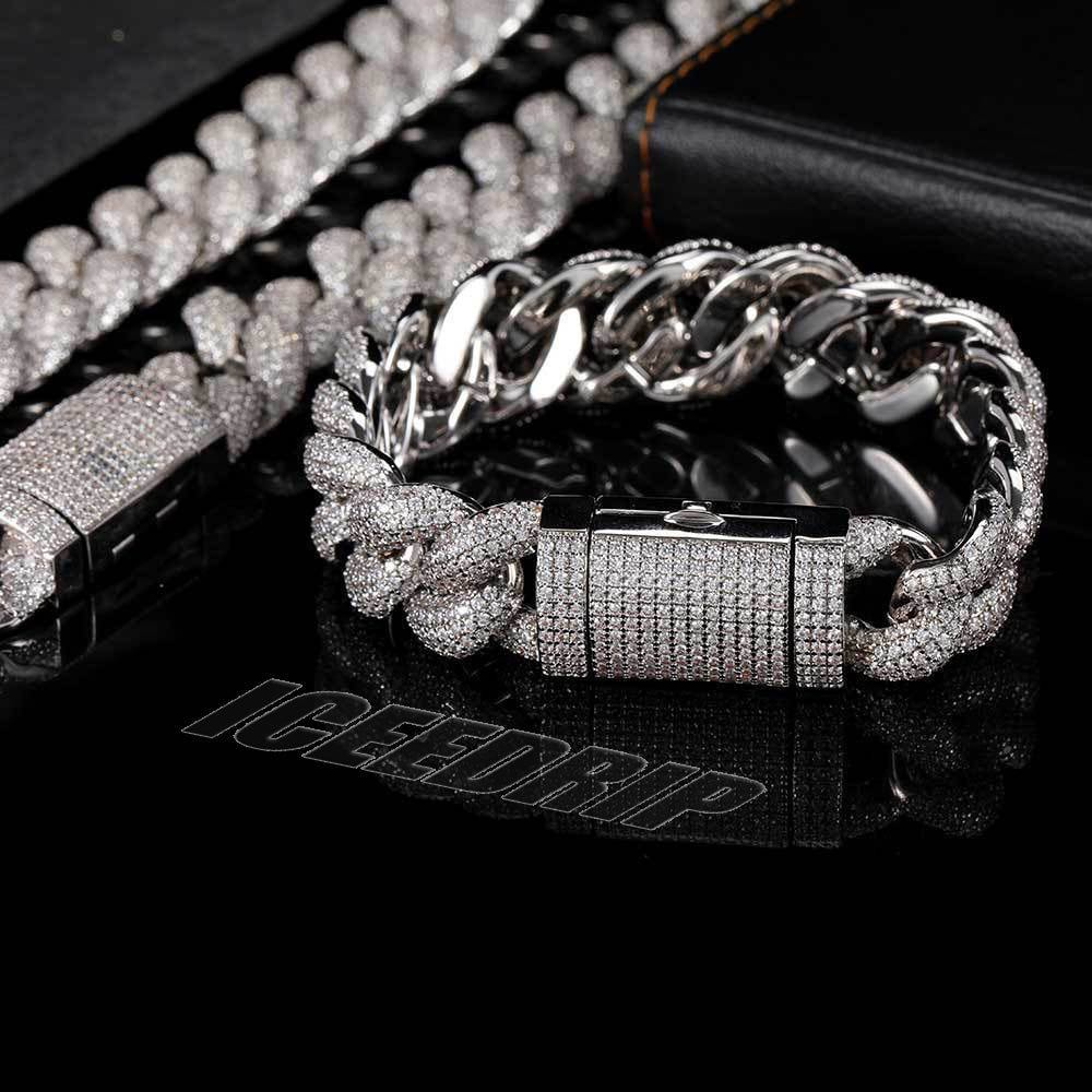 5-Row 15mm Iced Cuban Bracelet