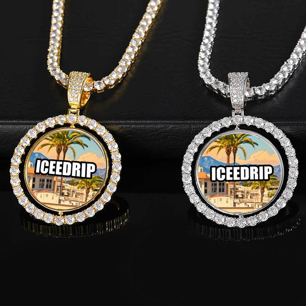 3D Spinning 2-Faced Custom Picture Pendant