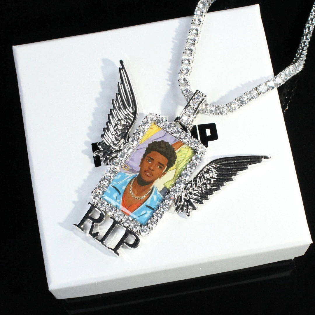 RIP WING 3D CUSTOM PICTURE PENDANT