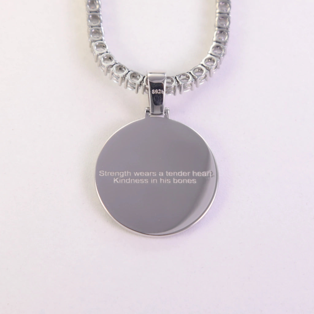 S925 & VVS Moissanite 3D Circle Custom Photo Pendant