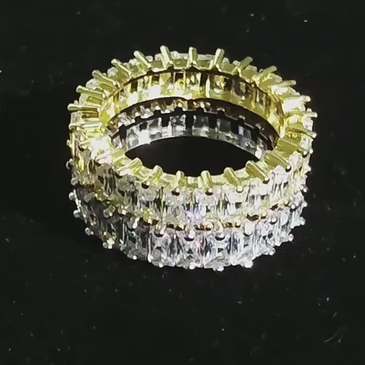 Anillo de fidelidad de talla baguette de 6 mm